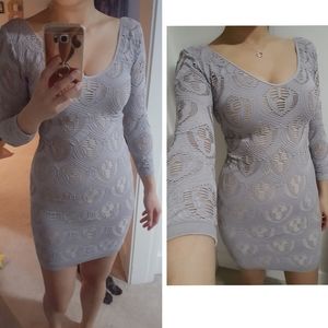 bebe S grey mini dress